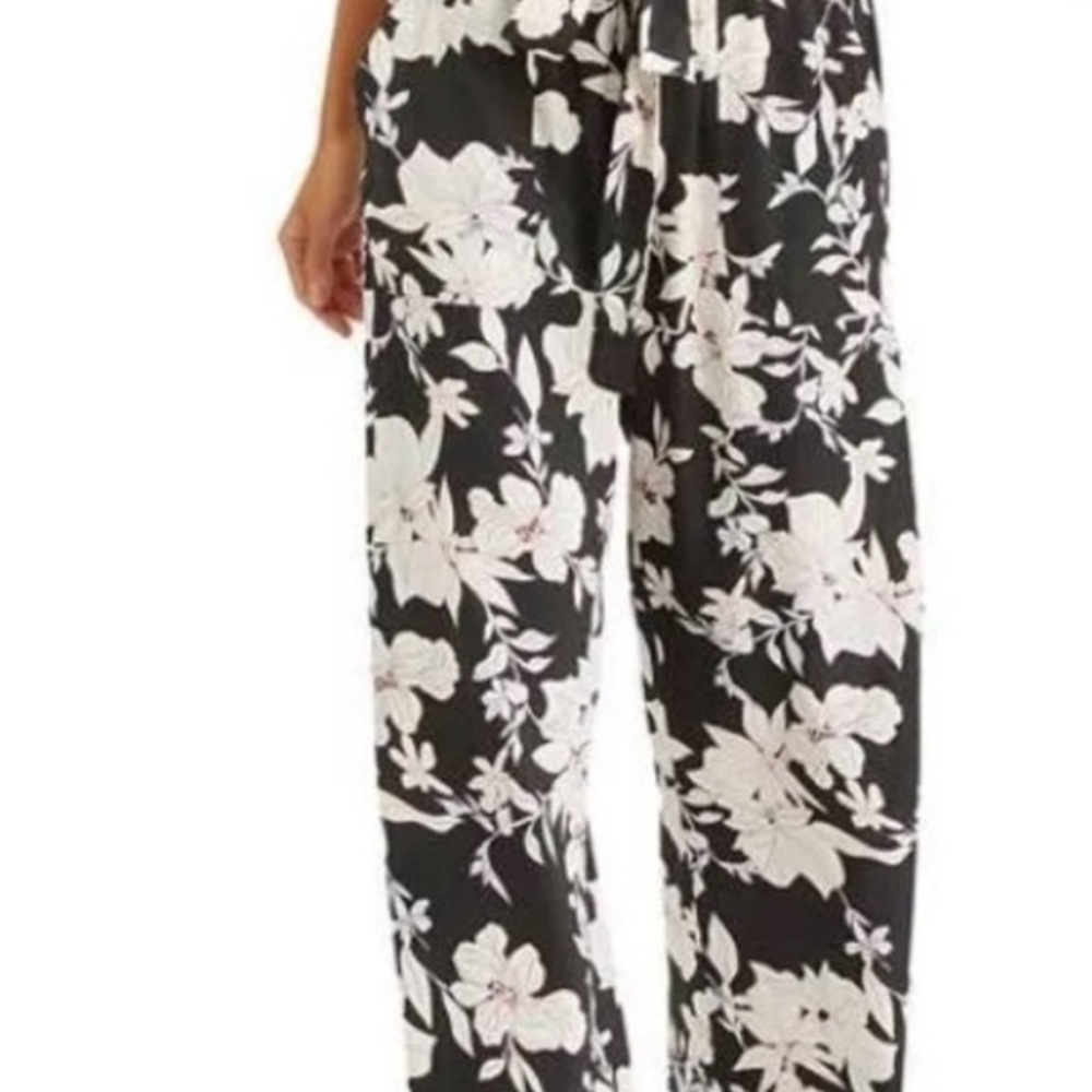 Sanctuary Black and White Wide Leg Floral Jumpsuit - Picture 3 of 16